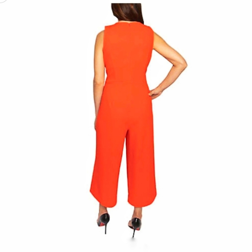 Spence Woman's cropped orange jumpsuit sz small - Picture 2 of 7